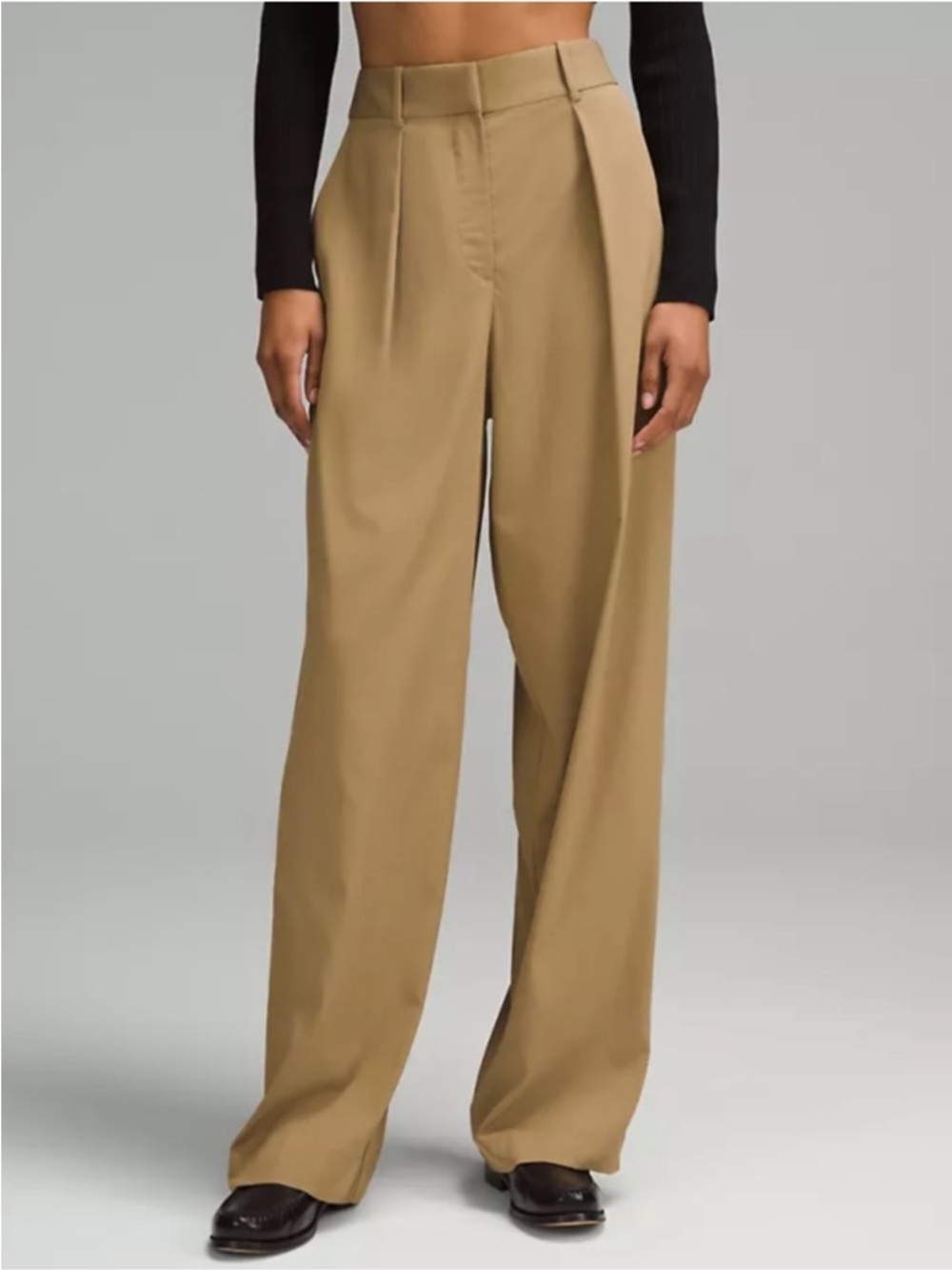 lululemon athletica Wide-Leg High-Rise Pants in Khaki